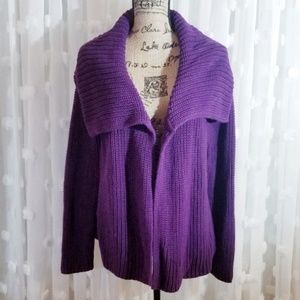 Talbots Purple Cardigan Sweater